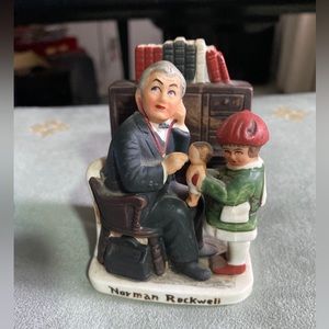 Norman Rockwell Porcelain Figurine The Doll Doctor